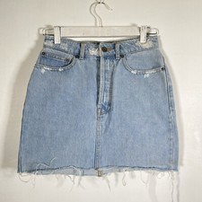 Bardot Womens Distressed A Line Cutoff Skirt Size 6 GUC Light Mark SSH83BD2
