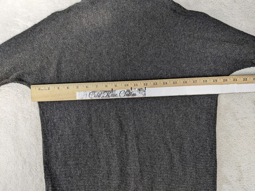 Garnet Hill Rib Knit Dress Womens S Gray Merino Wool Blend Cowl Neck Long Sleeve - Picture 10 of 11