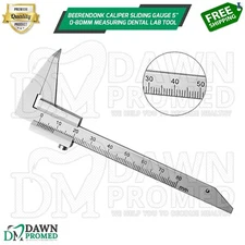 Beerendonk Caliper Sliding Gauge 5" 0-80mm Measuring Dental Lab Instruments