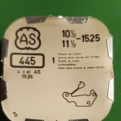Pièce Détachée De Montre - Frein De Tirette Part. 445 Pour Mouvement AS 11 1/2 (1361, 1361N Et Dérivés)