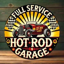 GAS Oil Rustic Sign Rustic Metal  RETRO Garage Man Cave VINTAGE HOT RODS CARS