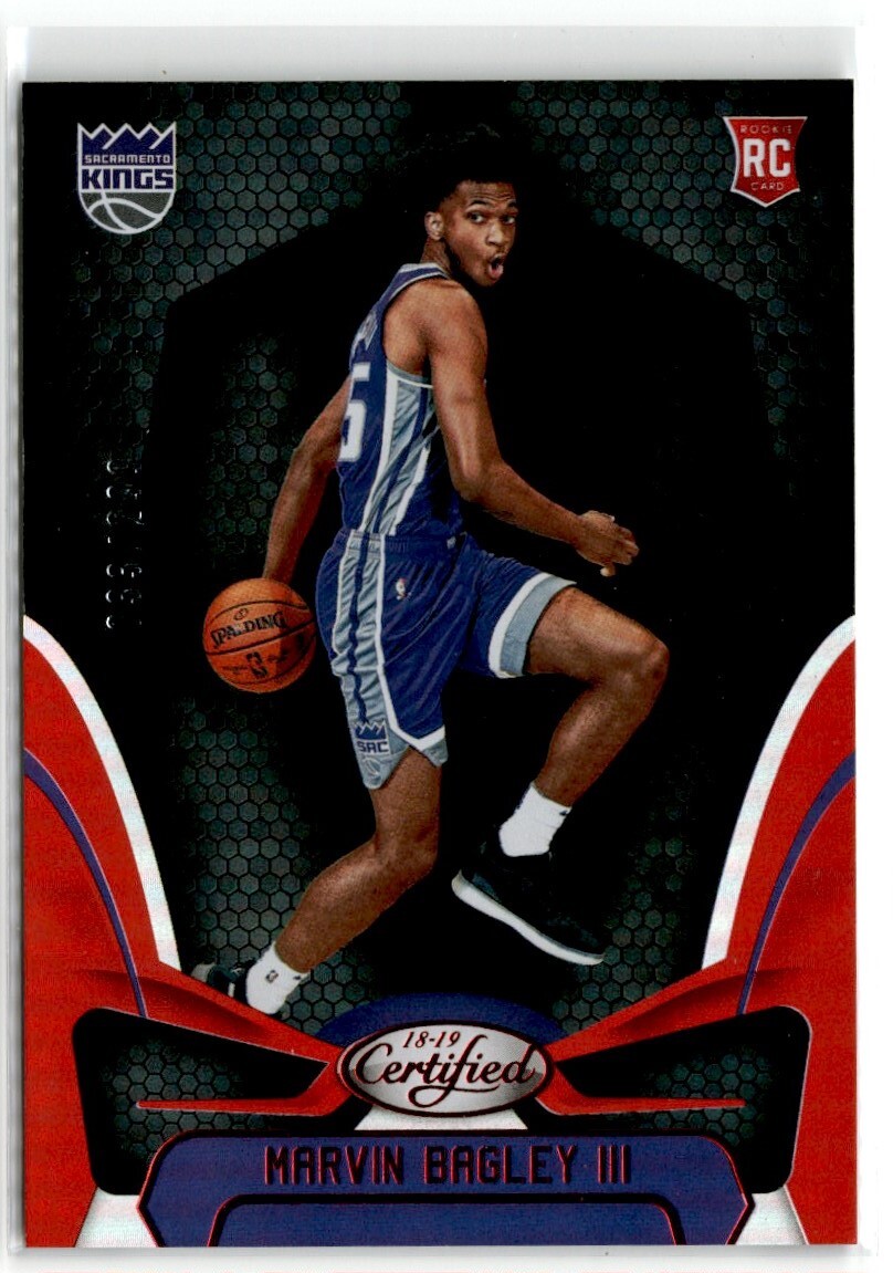 2018-19 Panini Certified Red Foil Marvin Bagley III /299 #152 RC Sacramento