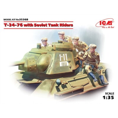 ICM #35368 1/35 T-34/76 with Soviet Tank Riders