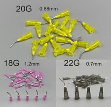 Dental Pre Bent Needle Tips Etch Flow Irrigation Dispensing Syringe Tip 18G 20G