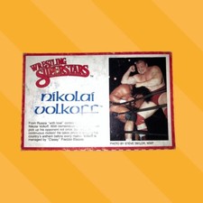 CARD Nikolai Volkoff (1984) for the 8’ Action Figure LJN WWF WWE (VG)