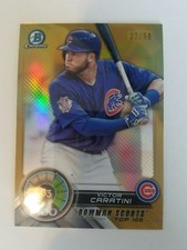 2018 Bowman Chrome Scouts Top 100 Gold Refractors #BTP83 Victor Caratini /50 