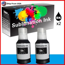 2PK Black Sublimation Ink for EcoTank Supertank ET-2720 ET-2760 (Anti-UV)