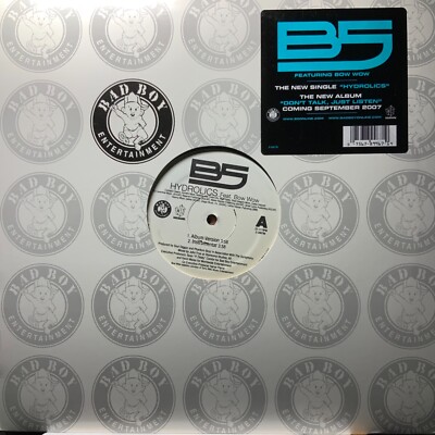 B5 FEAT BOW WOW-HYDROLICS-2007 BAD BOY ENTERTAINMENT 12''SINGLE PROMO VINYL-USED