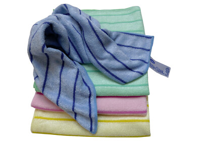 1 Aqua Clean Microfasertuch Streifentuch Tuch 40 x 40 cm verschiedene Farben 