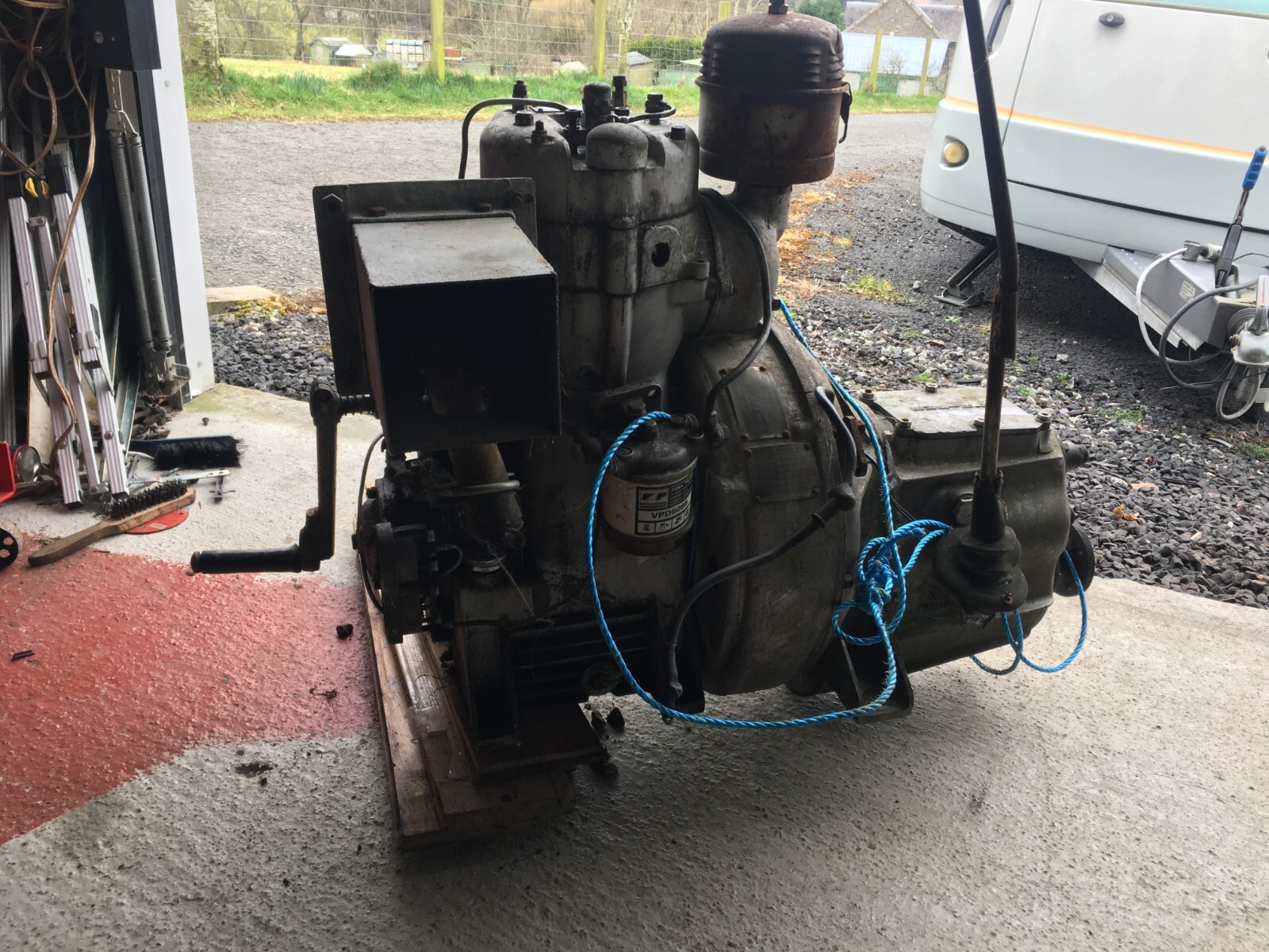 Enfield Single Cylinder Diesel Engine with Enfield Gearbox eBay