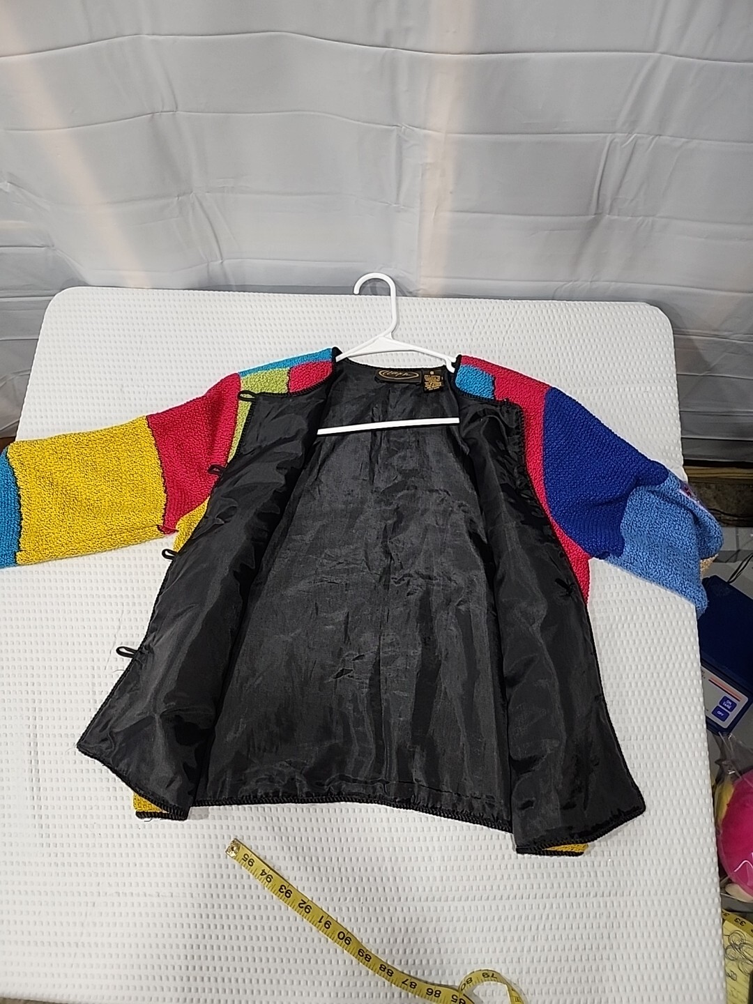 Alex Kim Small Embroidered Patchwork Button Jacke… - image 7