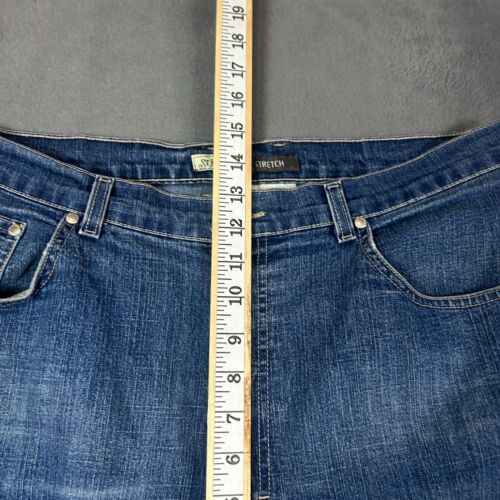 St Johns Bay Jeans Womens Size 18 Straight Leg High Rise Faded Stretch Denim - Picture 9 of 13