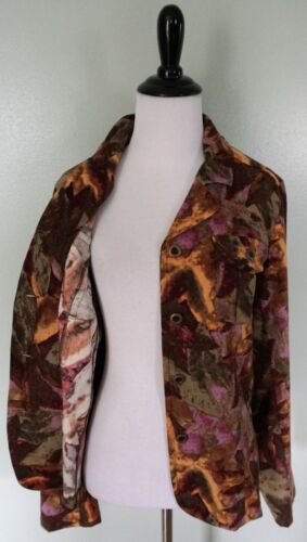 CHRISTOPHER BANKS Pink Orange Purple Button Front Blazer Coat Jacket Size M EUC - Picture 4 of 6