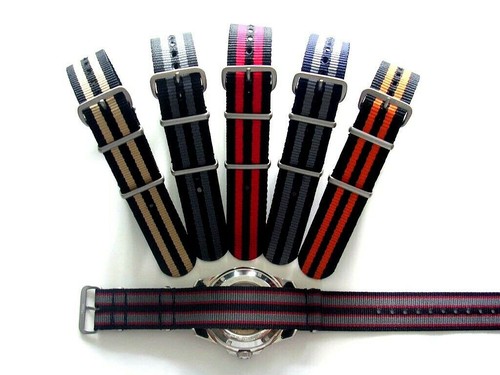 Strap Watch Band G10 Ballistic Nylon Military RAF Stitched Bond IW SUISSE - Picture 6 of 22