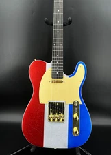 US WarehouseTL tricolor electric guitar mahogany body  SS pickup gold hardware