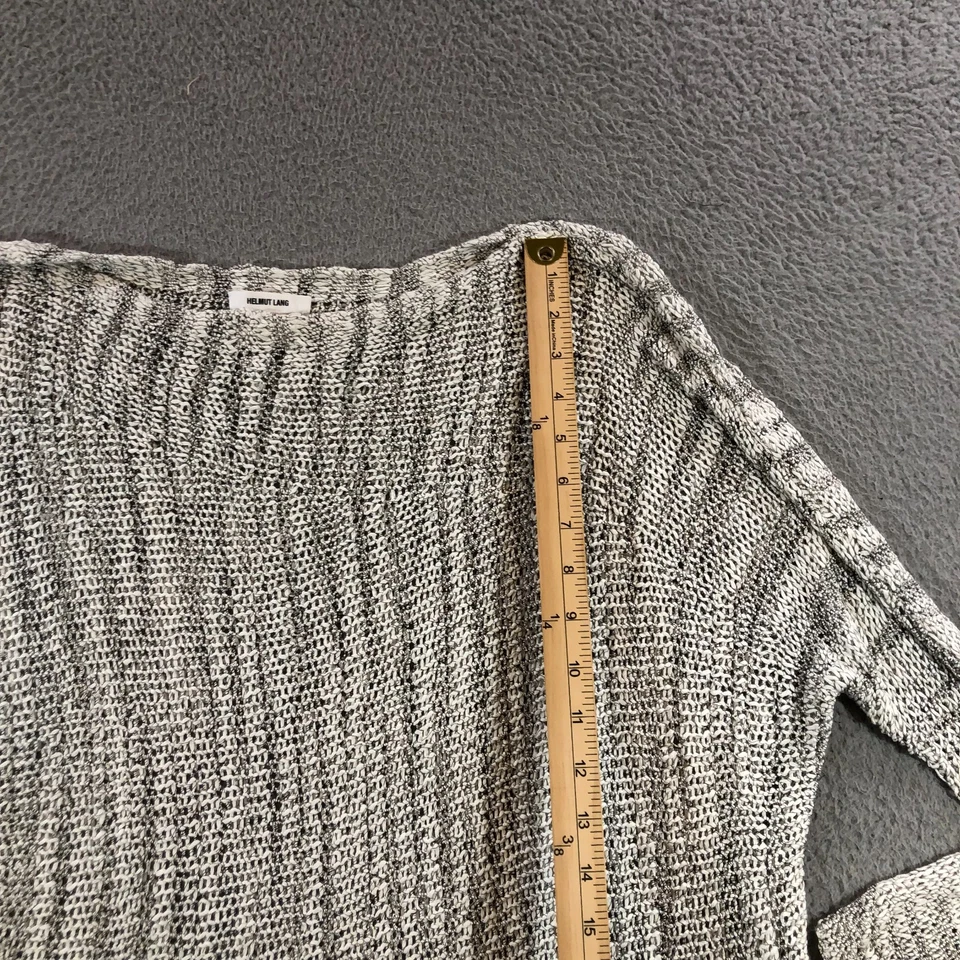 头盔 lang 上衣女式 L 灰色开放式针织 SW-SW0722 钩针超大透明 — 第 4/4 张图片