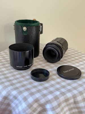 Asahi Pentax Super-Takumar 135mm f/3.5 M42 Screw mount, W/ hood case and filters