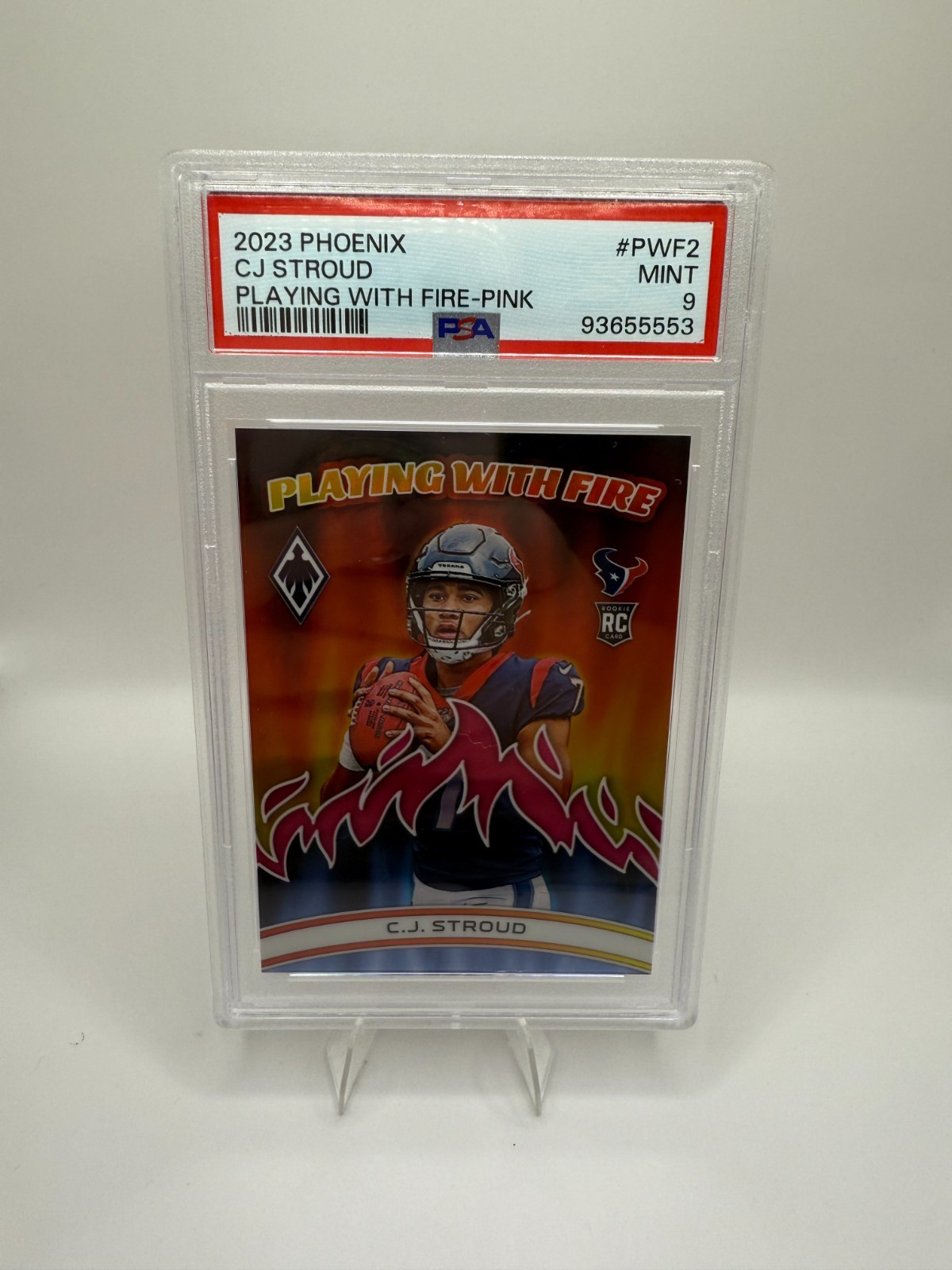 CJ Stroud 2023 Phoenix Playing with Fire-Pink PSA Mint 9 #PWF2 Texans /175