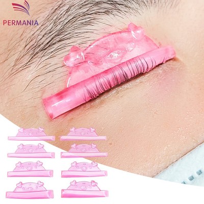 4 Pairs Silicone Pig Lash Lift Pad Eyelash Perm Shield Lash Lifting Rod
