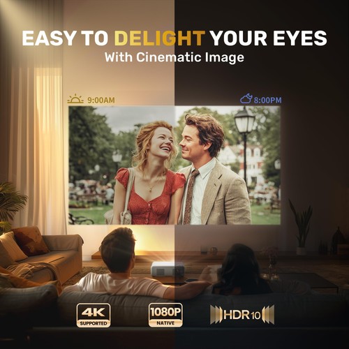 EAZZE D1 Smart Projector with WiFi and Bluetooth, Netflix-Officially-Licensed... - Picture 4 of 7