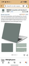 Seorsok Compatible with MacBook Pro 13 inch Case Green Hard Shell Keyboard Cover
