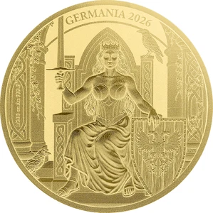 2026 Germania 1/200 oz Gold BU 45 MM Carded Gold