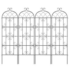 VEVOR 4 Packs Metal Garden Trellis for Climbing Plant Support 71x20 in Rustproof