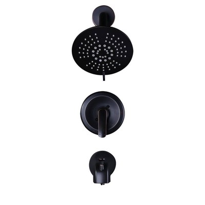 Single Handle 5-Spray Patterns Round Shower Faucet 1.8 GPM with Corrosion Resist