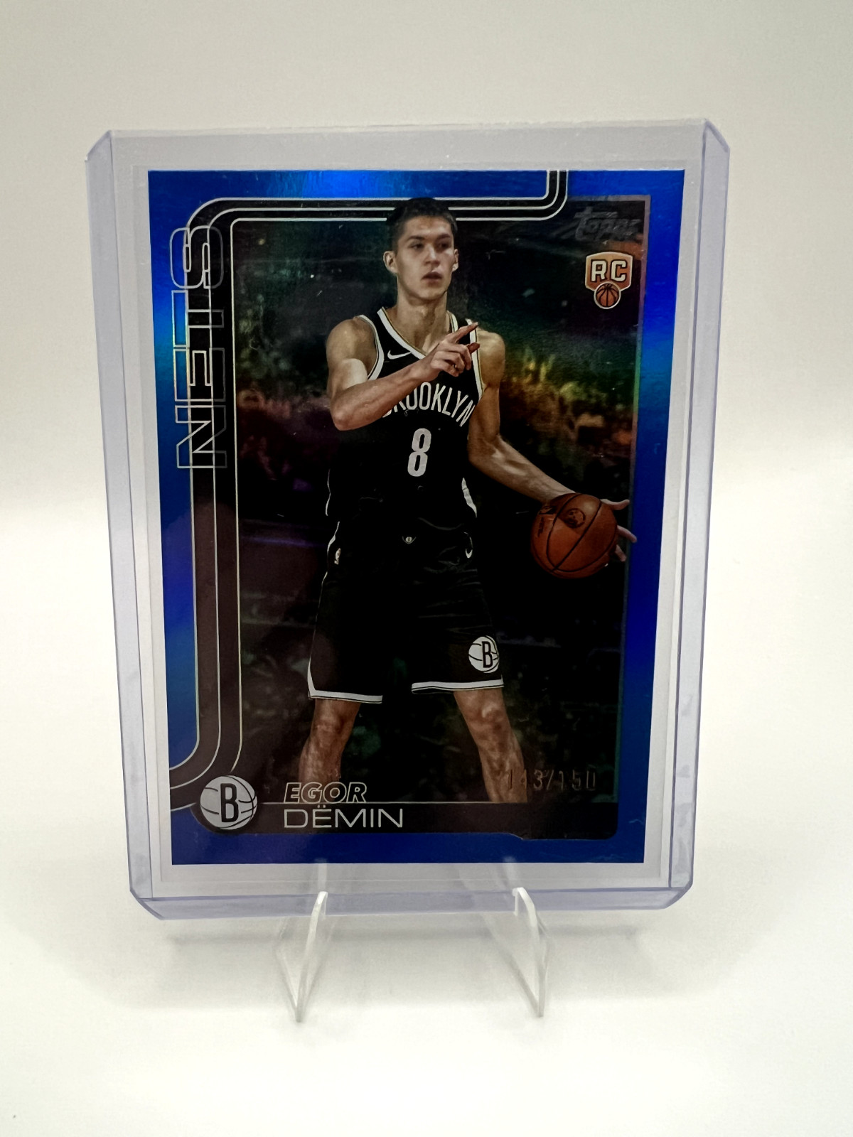 Egor Demin 2025-26 Topps Flagship Silver Pack Chrome Blue Mojo /150 RC #TC-ED