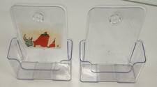Two (2) Clear  Plastic  Literature /Brochure Display Holders 6" by 8"