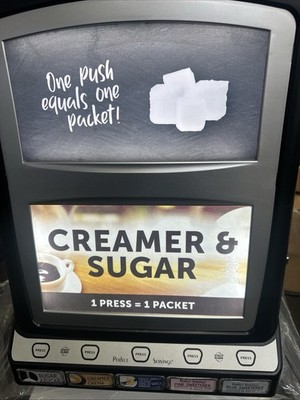 Dual Led 5 Push Button Powder Creamer and Sugar Dispensers for Coffee Or Tea