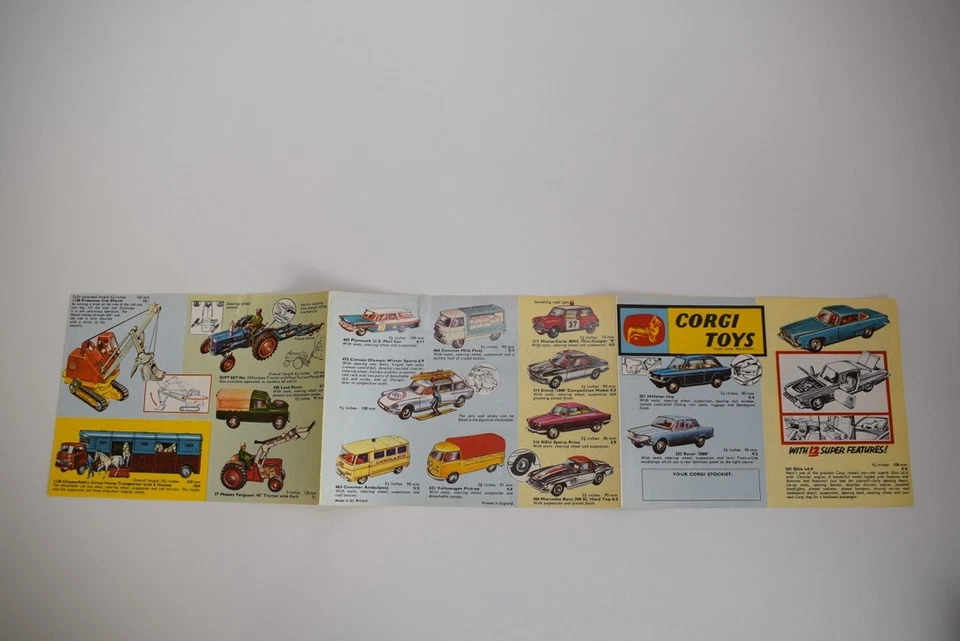 B93 CATALOGO CARTELLA VOLANTINO CORGI TOYS 1964 UK U.K. EXC. COND. - Immagine 4 di 4