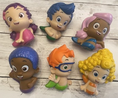 Bubble Guppies Bath Water Squirters 3  Figures Nick Jr Set of 6 No Box HTF READ