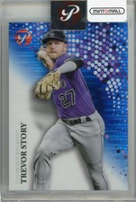 2022 Topps Pristine Trevor Story Encased Blue Refractor /75 Rockies Card