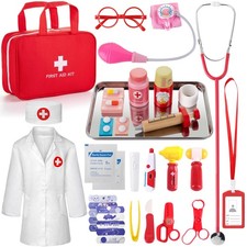 Doctor Kit for , 36 Pcs Pretend Doctor Playset kit for Toddlers 3-5 with Bag ...