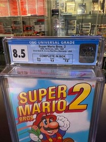 NES Super Mario Bros 2 CIB NOT Sealed graded CGC 8.5 With 9.6 Cartridge