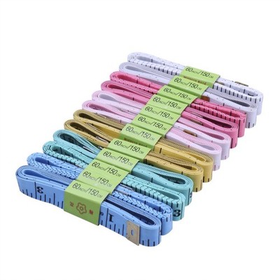 Reusable Assorted Color Plastic Tape Measure for Accurate Measuring Work School