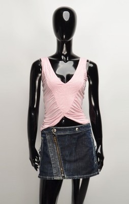 Vintage Per Una Y2K Fairy Coquette Bitterfly Pink Cropped Top Size 10