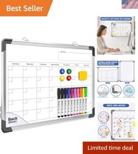 Monthly Calendar Whiteboard for Wall, Dry Erase Board, Magnetic White Board