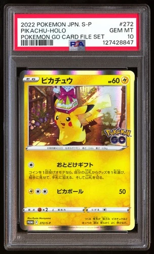 PSA 10 Pikachu Holo 272/s-p Pokemon Go Card File Set S Promo Pokemon Japanese