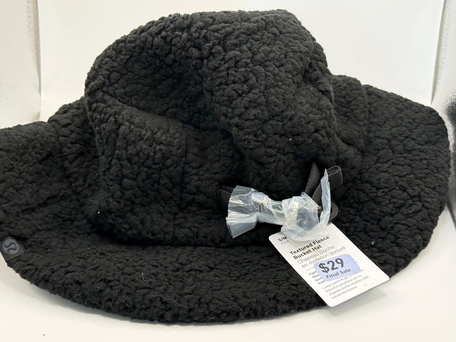 Lululemon Textured Fleece Bucket Hat L/XL BLK Black New with Tags