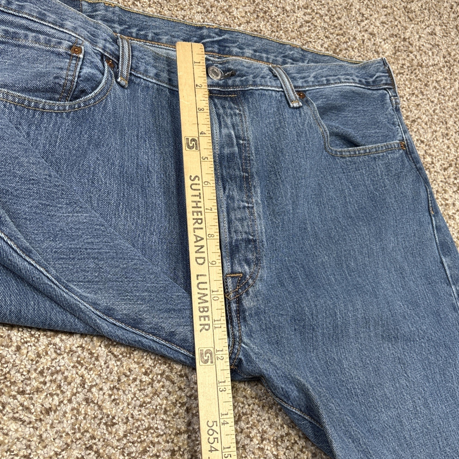 Levis 501 XX Jeans Mens 40x32 Blue Med Wash Denim Button Fly 38x30 - View 9