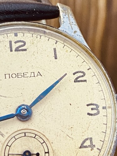 Vintage Uhr UdSSR Pobeda 2MChZ 2602 Mechanische Armbanduhr 15 Jewels 1954 #8204 - Bild 4 von 24