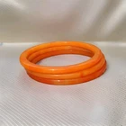 Vintage Tangerine Orange Bakelite Bangle Bracelets Set Of 3  Jewelry Tested