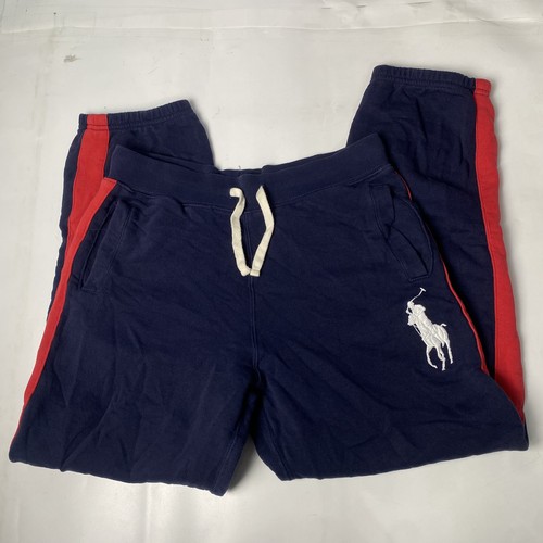 Polo Ralph Lauren Sweatpants Blue Fleece Jogger Pony Boys Youth Size L (14/16)