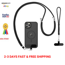Cell Phone Lanyard Black 2 Pcs Adjustable Polyester Phone Holder for Smartphone