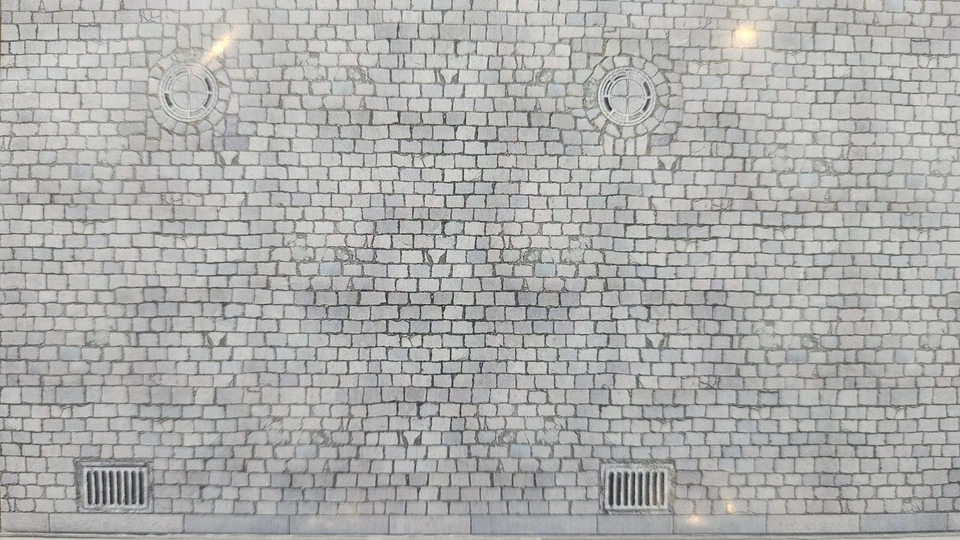 Eight Busch (Germany) HO Scale Decoration Street Panels (6"x8") #7035 & #7414 - Image 4 of 4