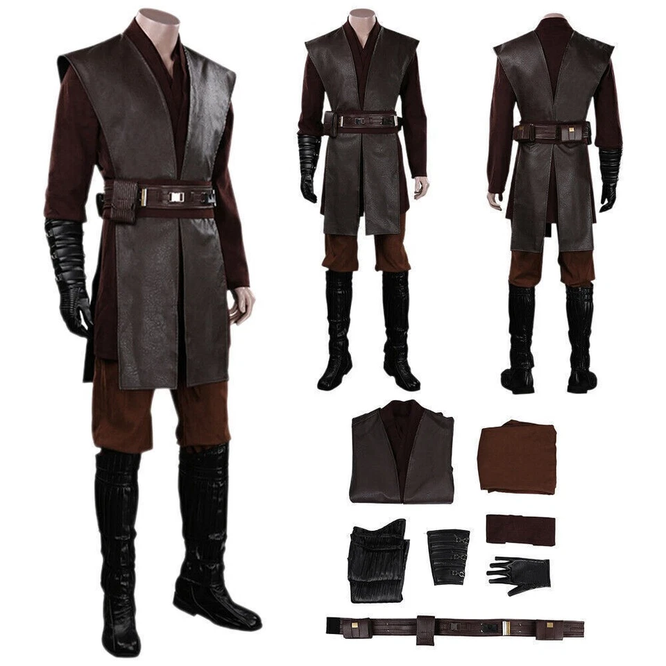 Anakin Skywalker Caballero Jedi Disfraz Juegos con disfraces Halloween Vestido Elegante Llegado 4 días Foto 3 de 4