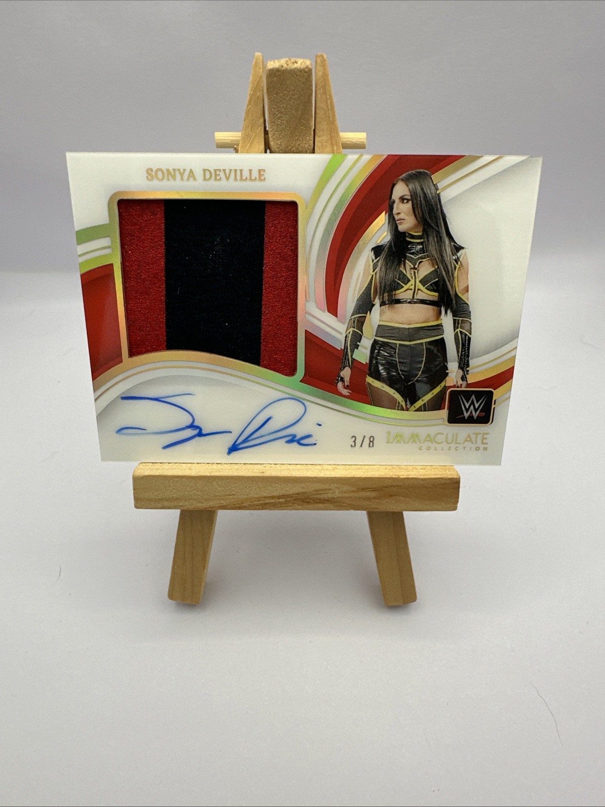 2023 Immaculate WWE Premium Memorabilia Acetate 3/8 Sonya DeVille Auto