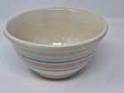 McCoy Ovenware Mixing Bowl Pink & Blue Stripes USA Vintage 8” Inch Diameter